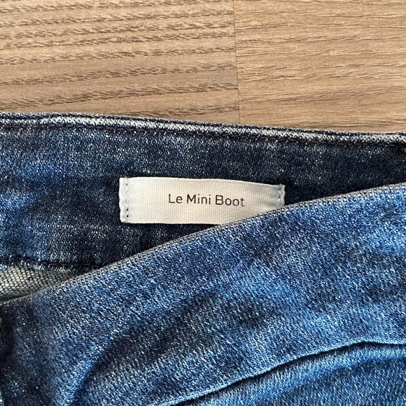Frame Le Mini Boot in Vinyl Button Fly High Waist Denim Jeans Women’s size 27 - Picture 7 of 10